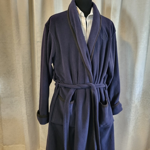 L.L.Bean Men's Winter Robe, Size XL-Tall, Blue, House wear, Comfortable - Picture 9 of 9